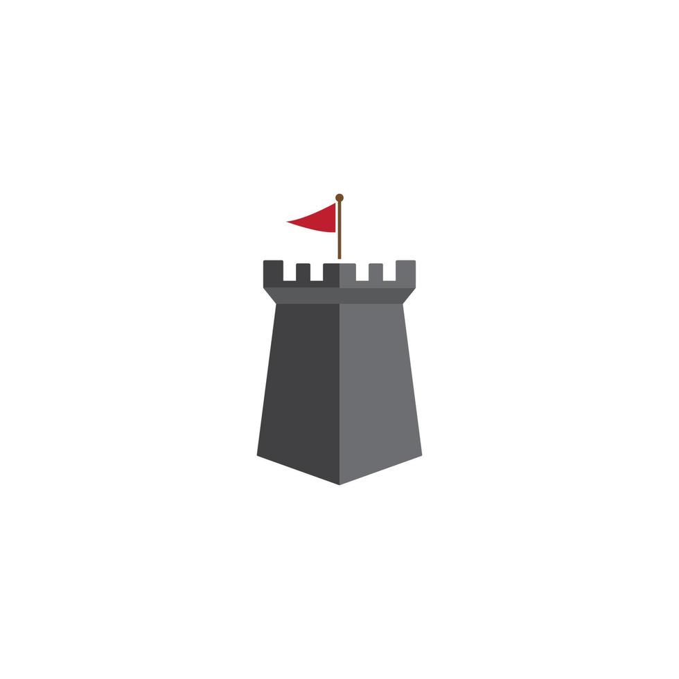 Schloss-Logo-Vektor-Symbol-Illustration vektor