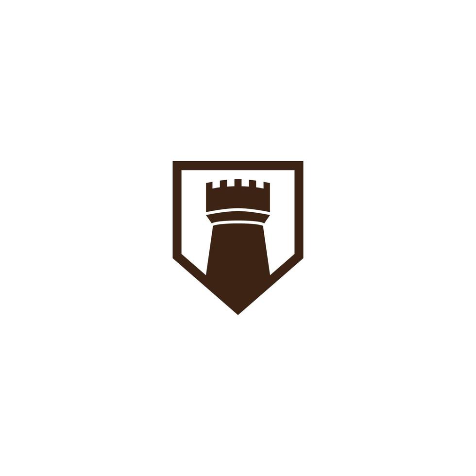 Schloss-Logo-Vektor-Symbol-Illustration vektor