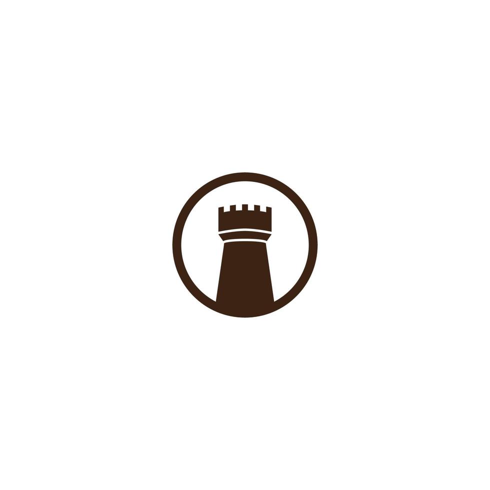 Schloss-Logo-Vektor-Symbol-Illustration vektor
