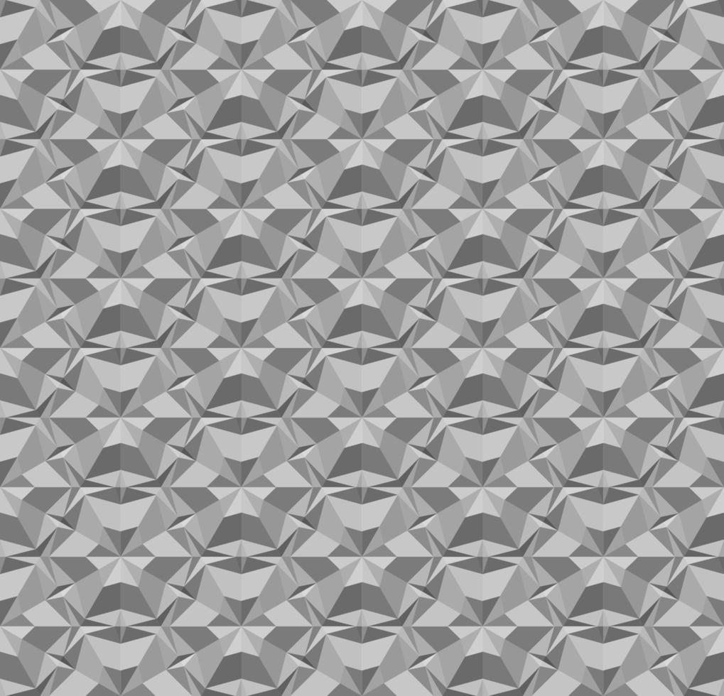 sömlös geometrisk 3d textur med extrudering effekt. grå polygonal mönster med betong yta effekt. vektor illustration för bakgrund tapet interiör textil- omslag papper och skriva ut design.