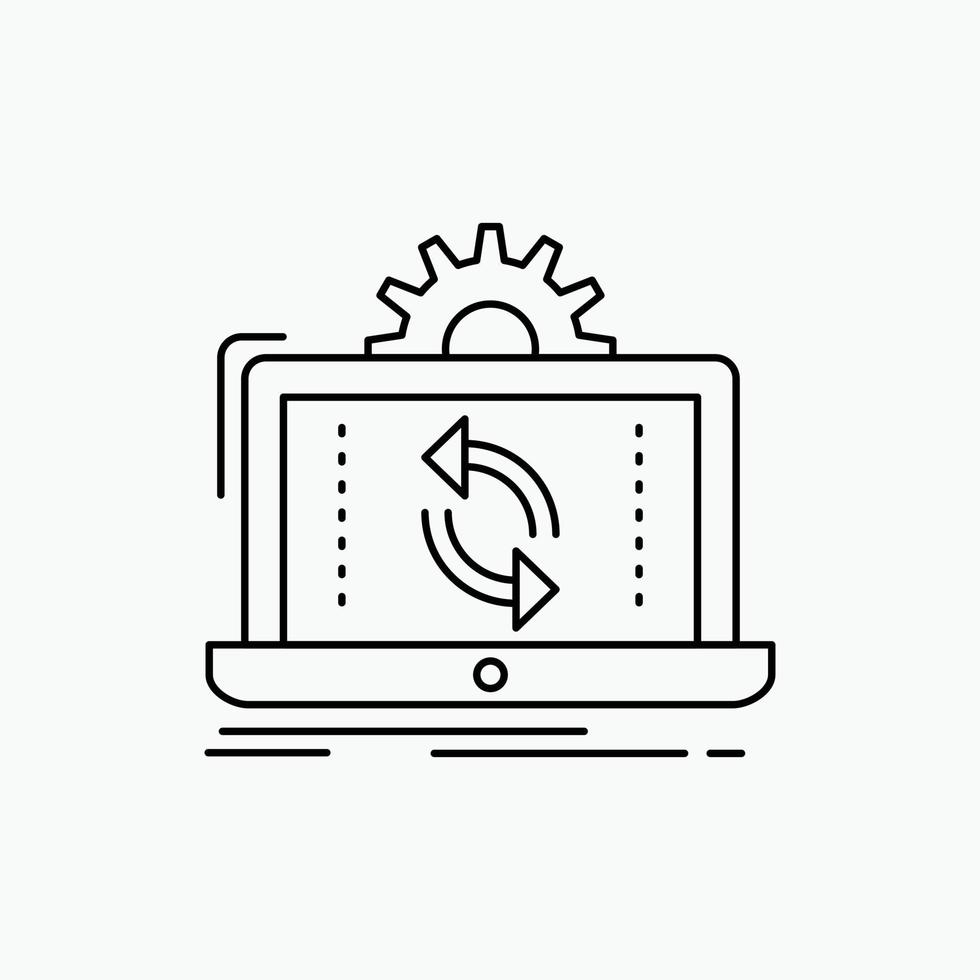 Daten. wird bearbeitet. Analyse. Berichterstattung. Synchronisierungsleitungssymbol. vektor isolierte illustration