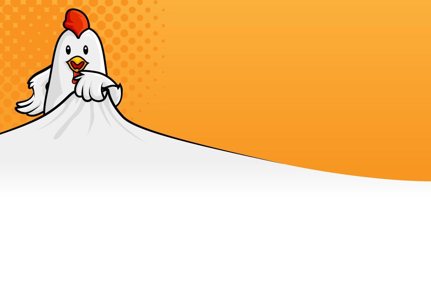kyckling logotyp eller maskot med söt design vektor