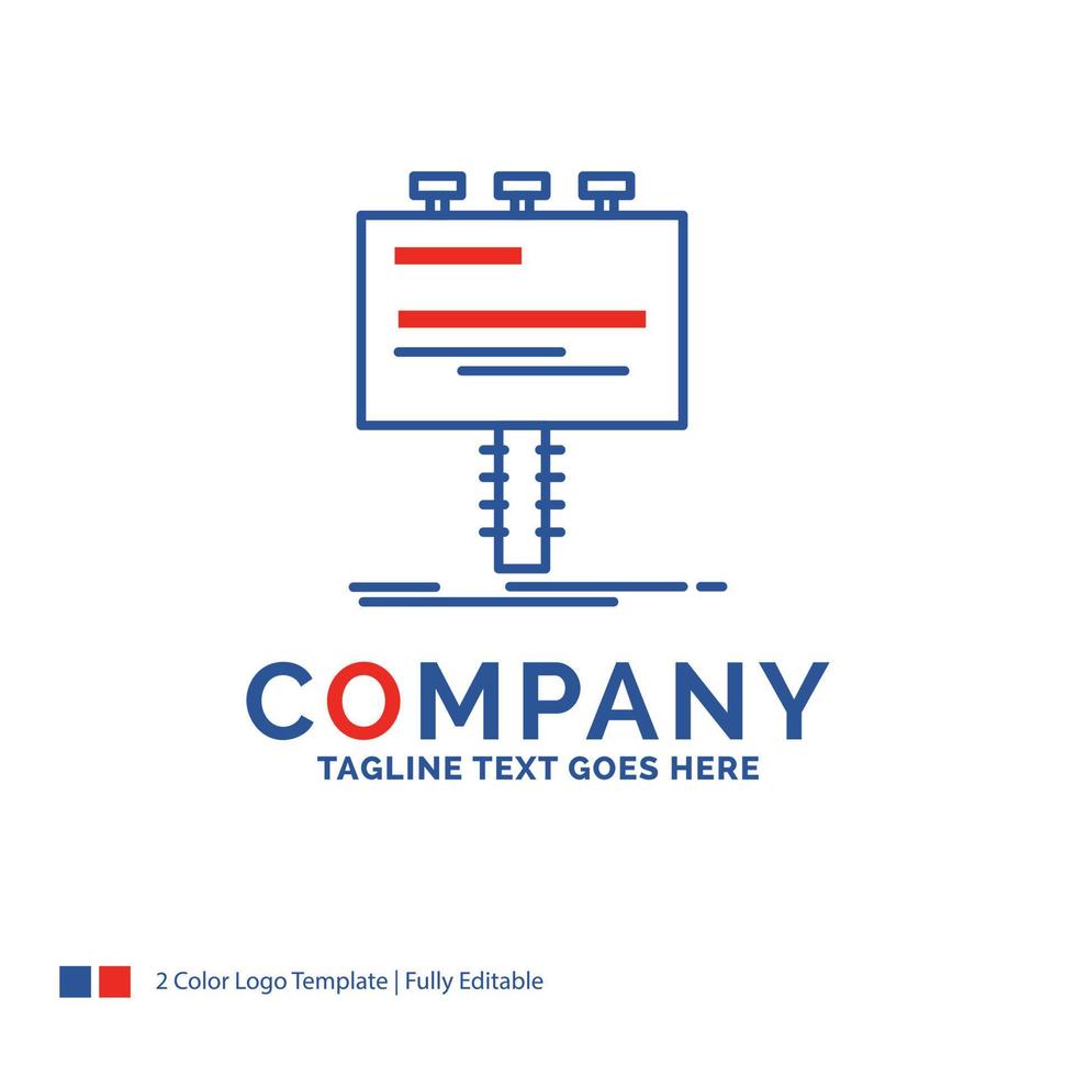 företag namn logotyp design för annons. annons. reklam. anslagstavla. kampanj. blå och röd varumärke namn design med plats för Tagline. abstrakt kreativ logotyp mall för små och stor företag. vektor