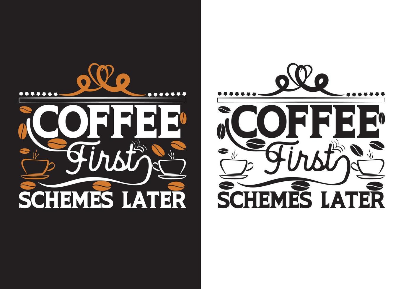 kaffee zuerst schemata später typografie t-shirt design. vektor