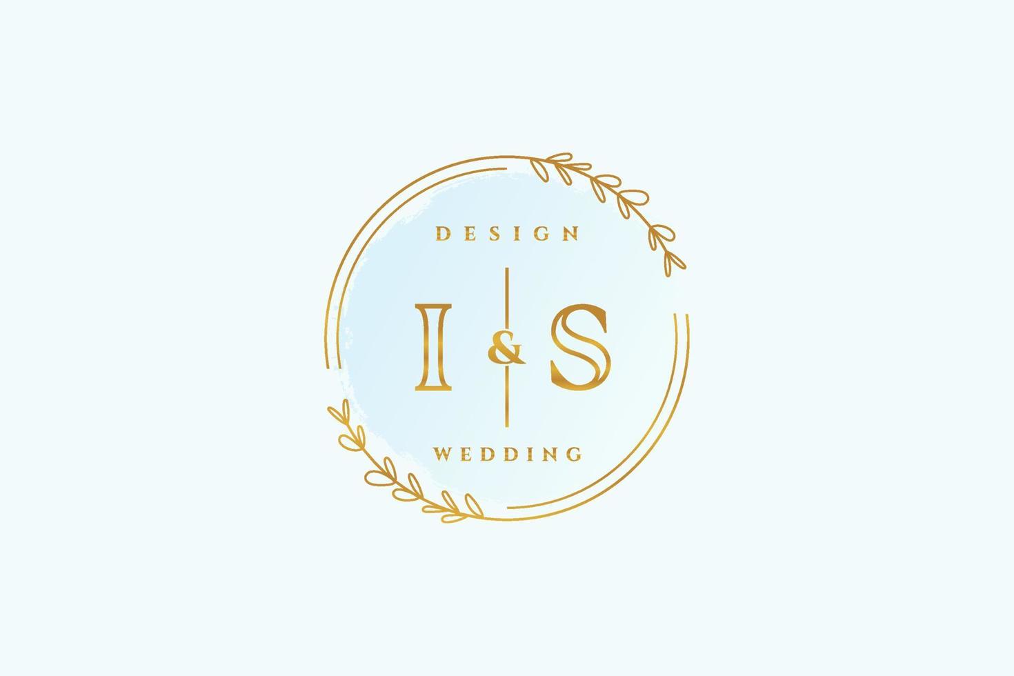 initial ist schönheitsmonogramm und elegantes logo-design handschriftlogo der ersten unterschrift, hochzeit, mode, blumen und botanik mit kreativer vorlage. vektor