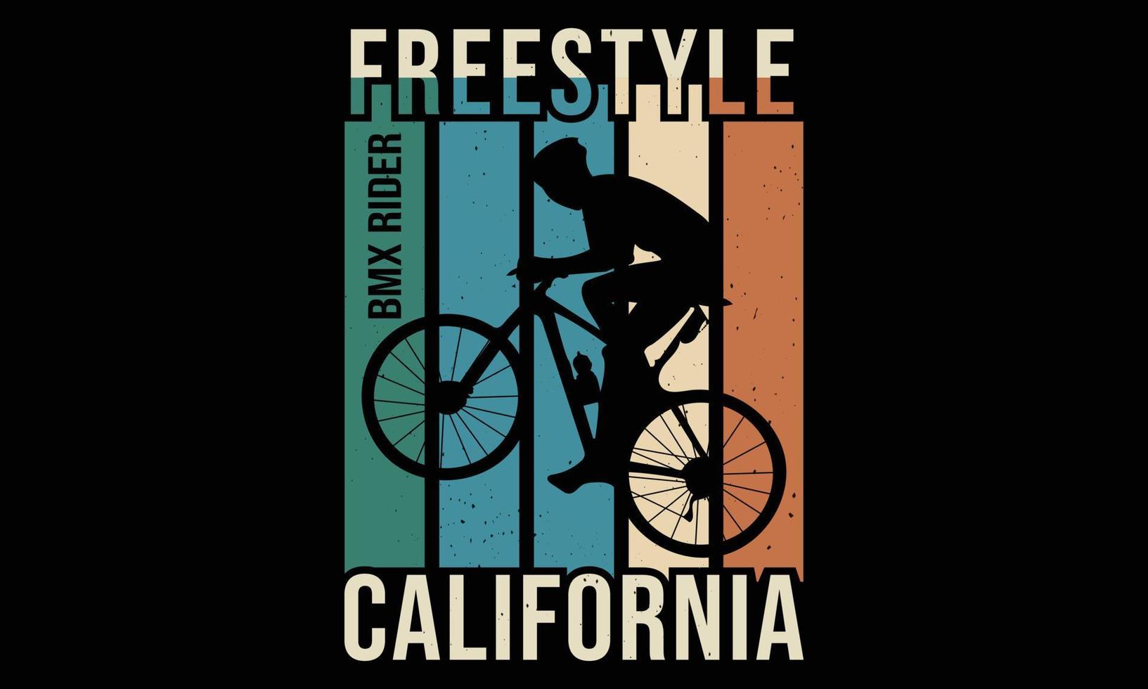 freestyle bmx ryttare t-shirt design illustration. vektor