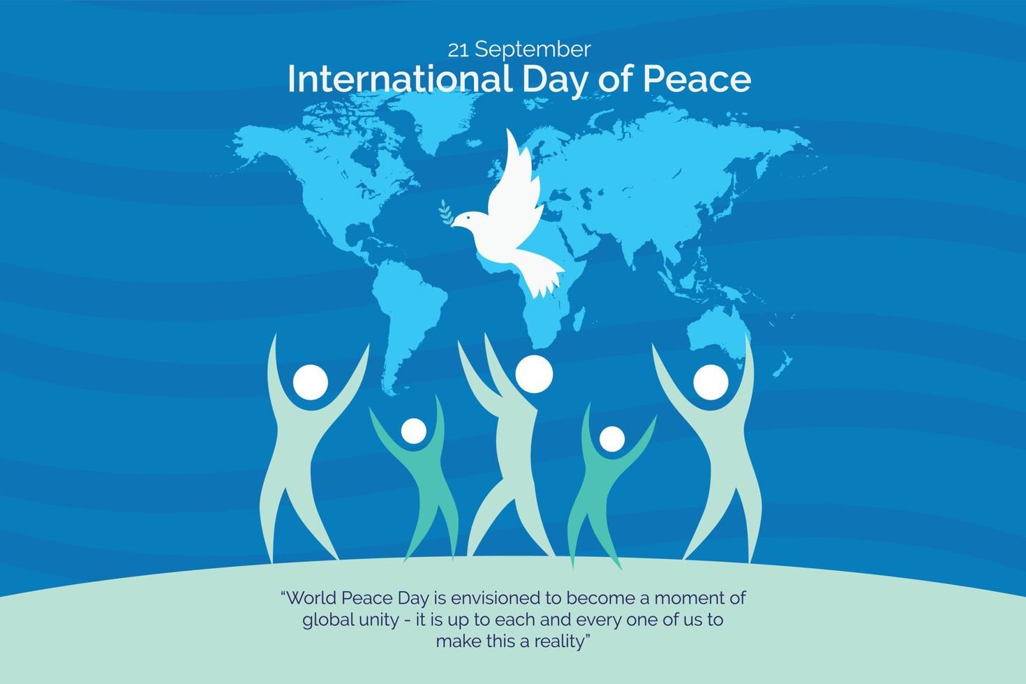 internationell dag av fred, förenad nationer, vektor konst