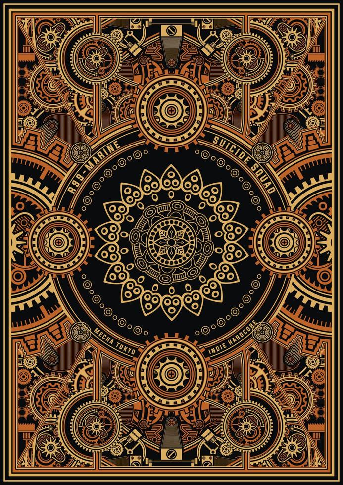 steampunk retro vektor affisch design