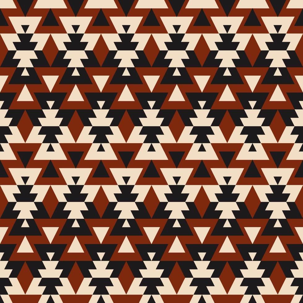 ethnisches geometrisches Muster. ethnische aztekische geometrische form rot-schwarze farbe nahtloser musterhintergrund. Navajo-Muster. Verwendung für Stoffe, Textilien, Innendekorationselemente, Polster, Verpackungen. vektor