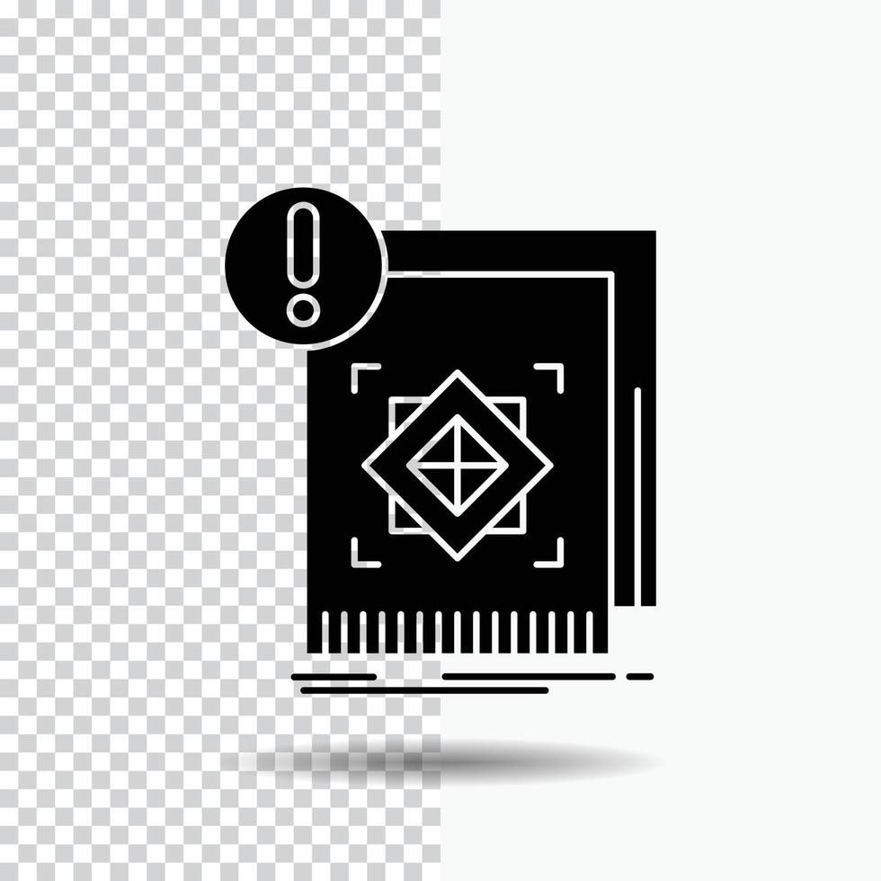Struktur. Standard. Infrastruktur. Information. Alarm-Glyphen-Symbol auf transparentem Hintergrund. schwarzes Symbol vektor