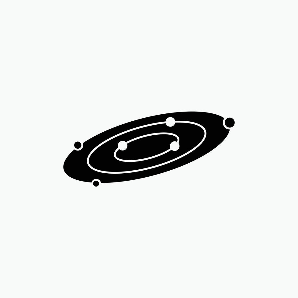 Galaxis. Astronomie. Planeten. System. Universum-Glyphe-Symbol. vektor isolierte illustration