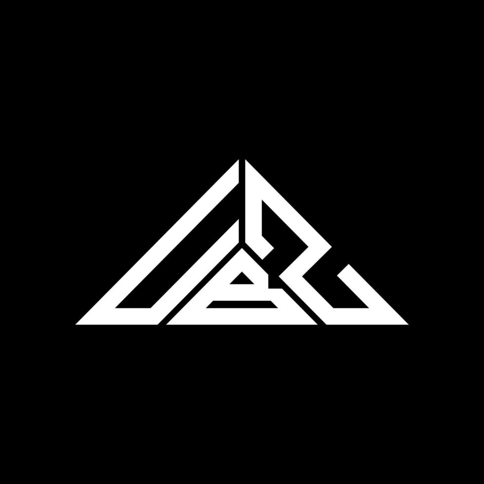 ubz Letter Logo kreatives Design mit Vektorgrafik, ubz einfaches und modernes Logo in Dreiecksform. vektor