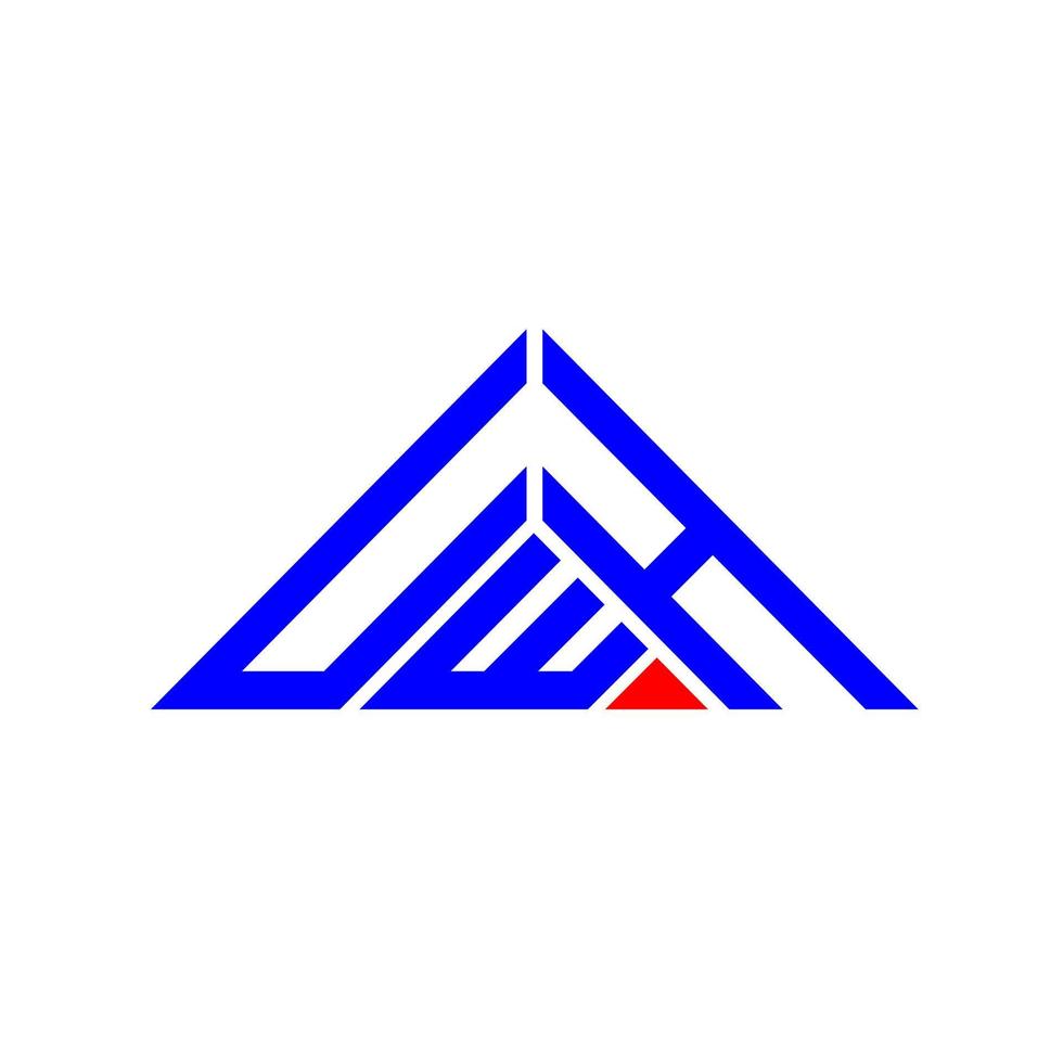 uh brev logotyp kreativ design med vektor grafisk, uh enkel och modern logotyp i triangel form.