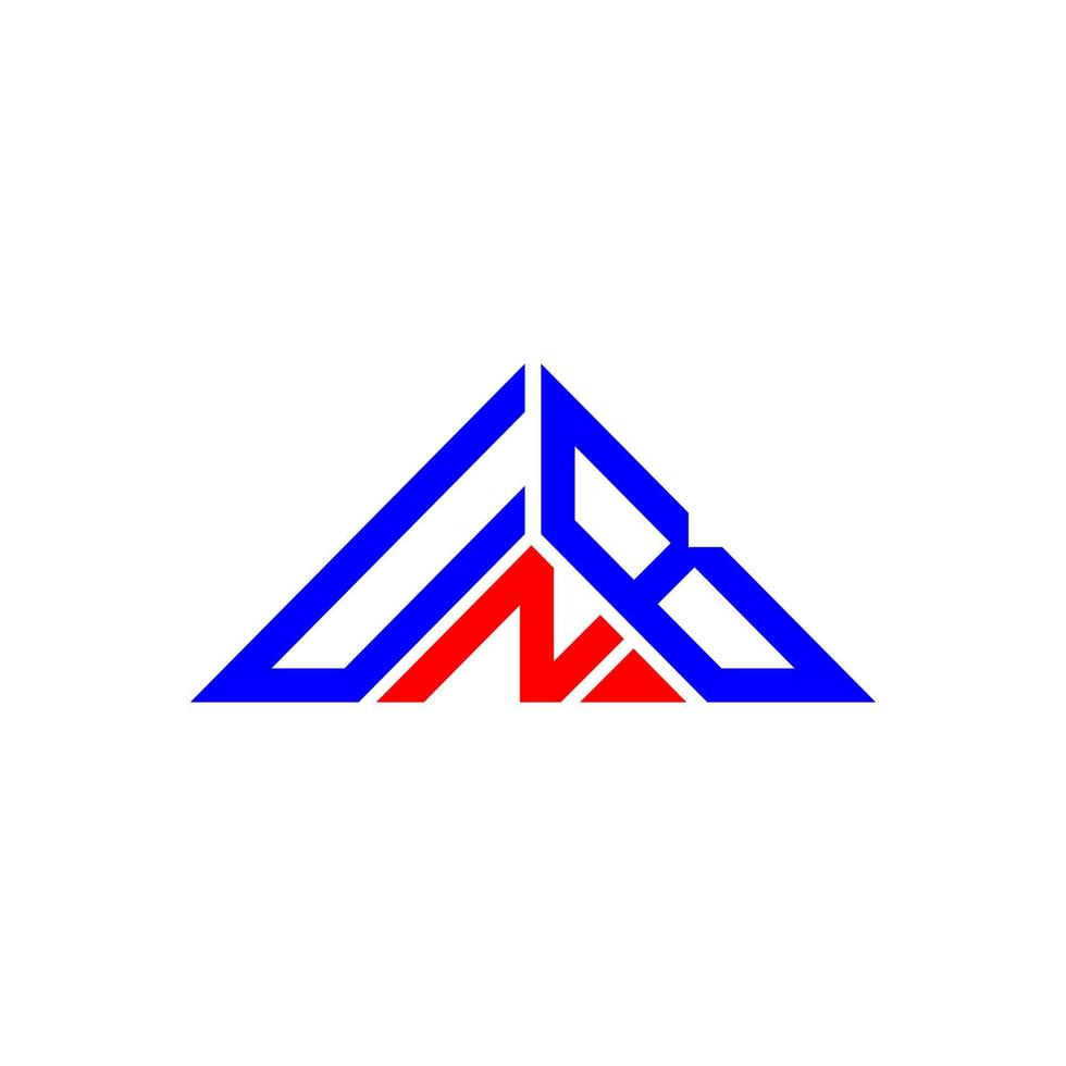 unb Letter Logo kreatives Design mit Vektorgrafik, unb einfaches und modernes Logo in Dreiecksform. vektor