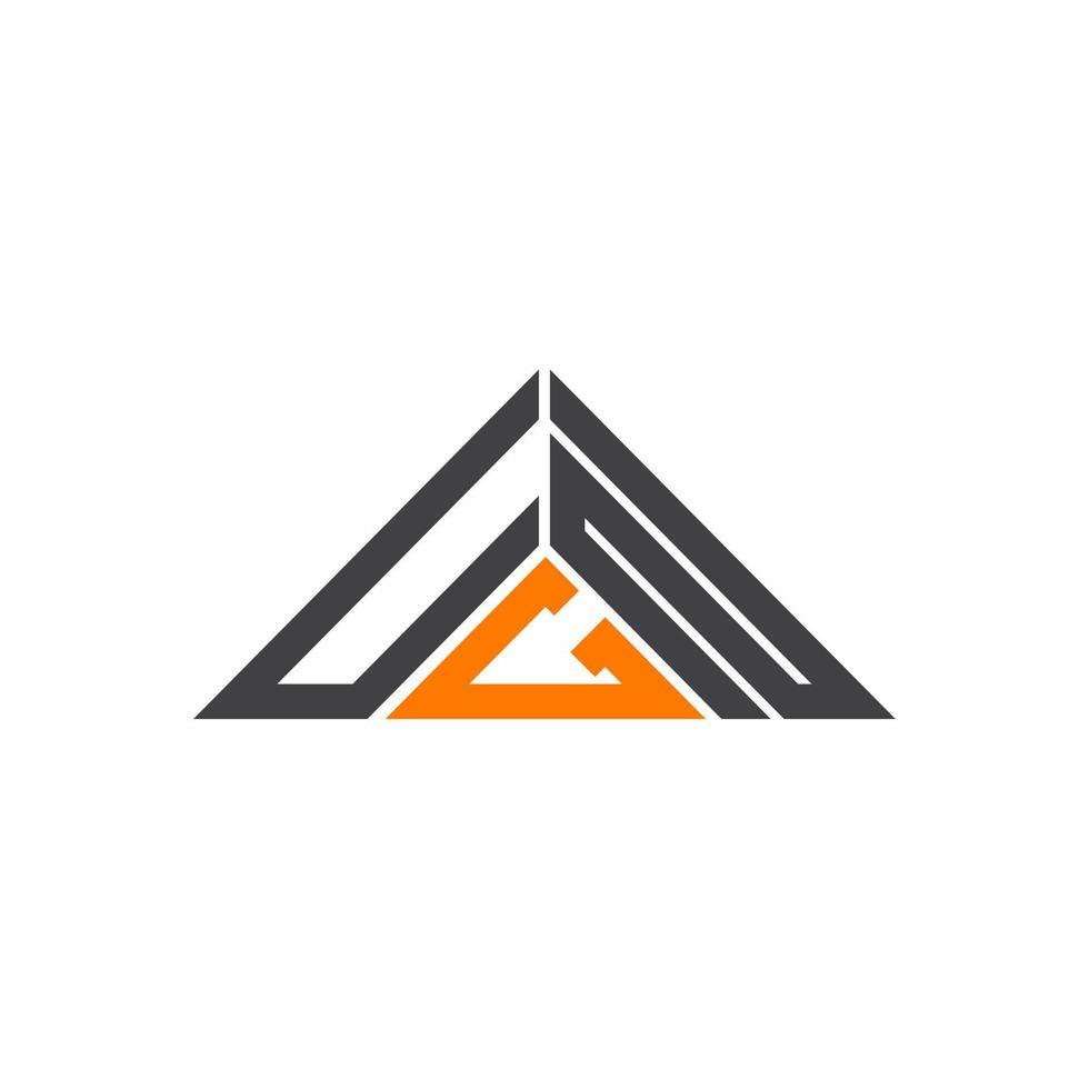 ugn letter logo kreatives Design mit Vektorgrafik, ugn einfaches und modernes Logo in Dreiecksform. vektor