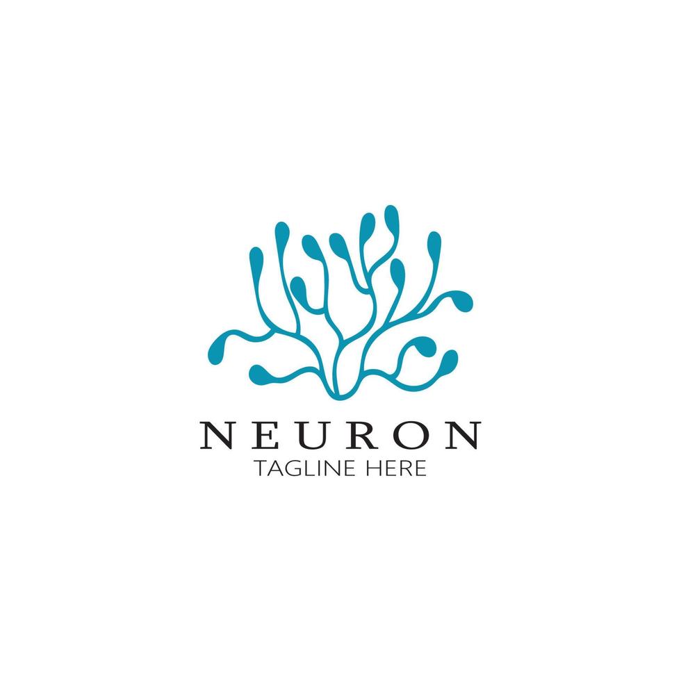 Neuron-Logo oder Nervenzellen-Logo-Design, Molekül-Logo-Illustrationsvorlagensymbol mit Vektorkonzept vektor