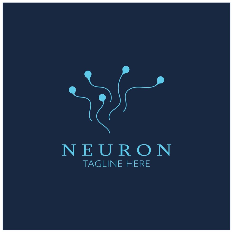 Neuron-Logo oder Nervenzellen-Logo-Design, Molekül-Logo-Illustrationsvorlagensymbol mit Vektorkonzept vektor