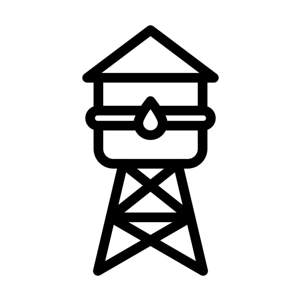 Wasserturm-Icon-Design vektor