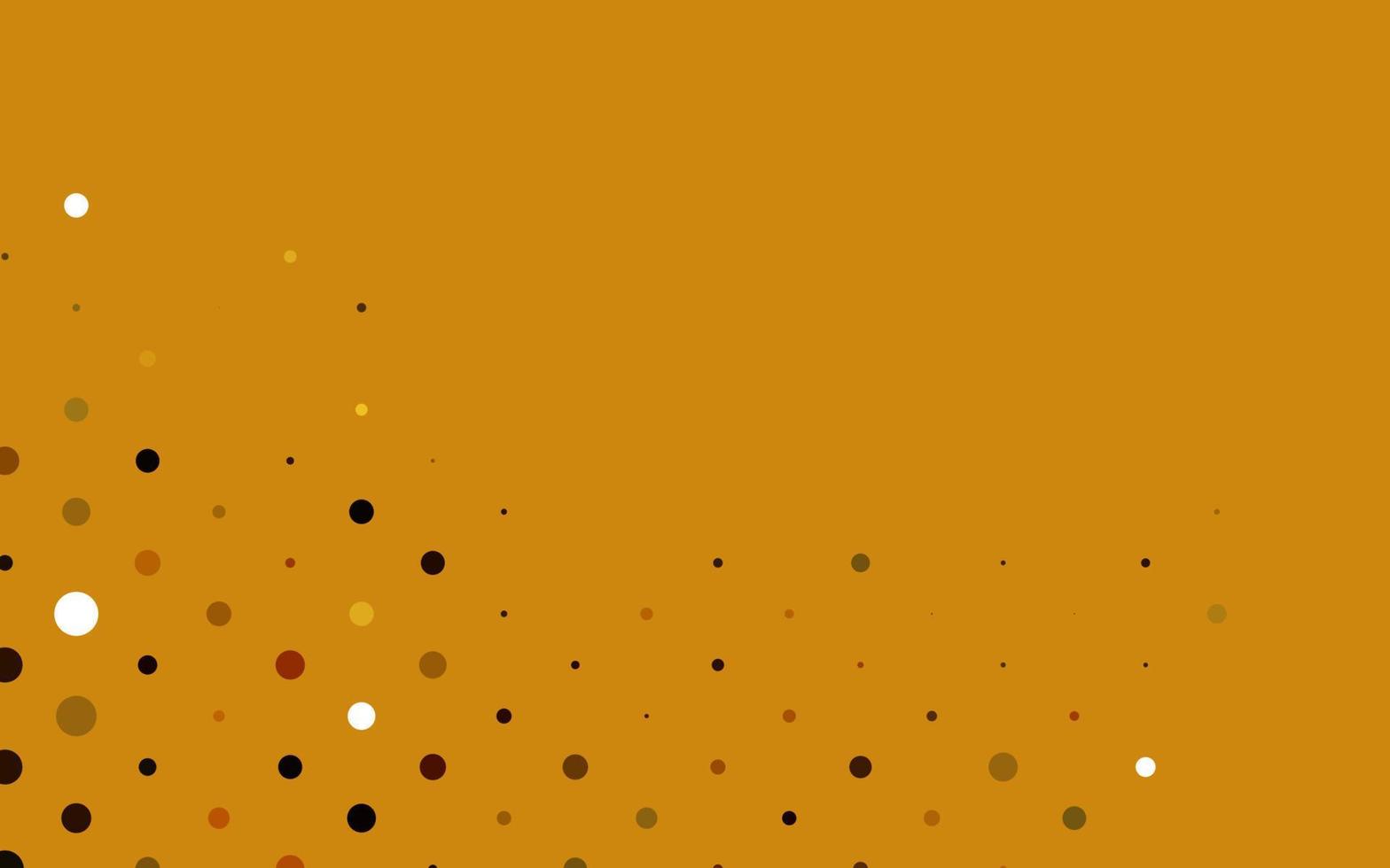 hellgelber, orangefarbener Vektorhintergrund mit Punkten. vektor