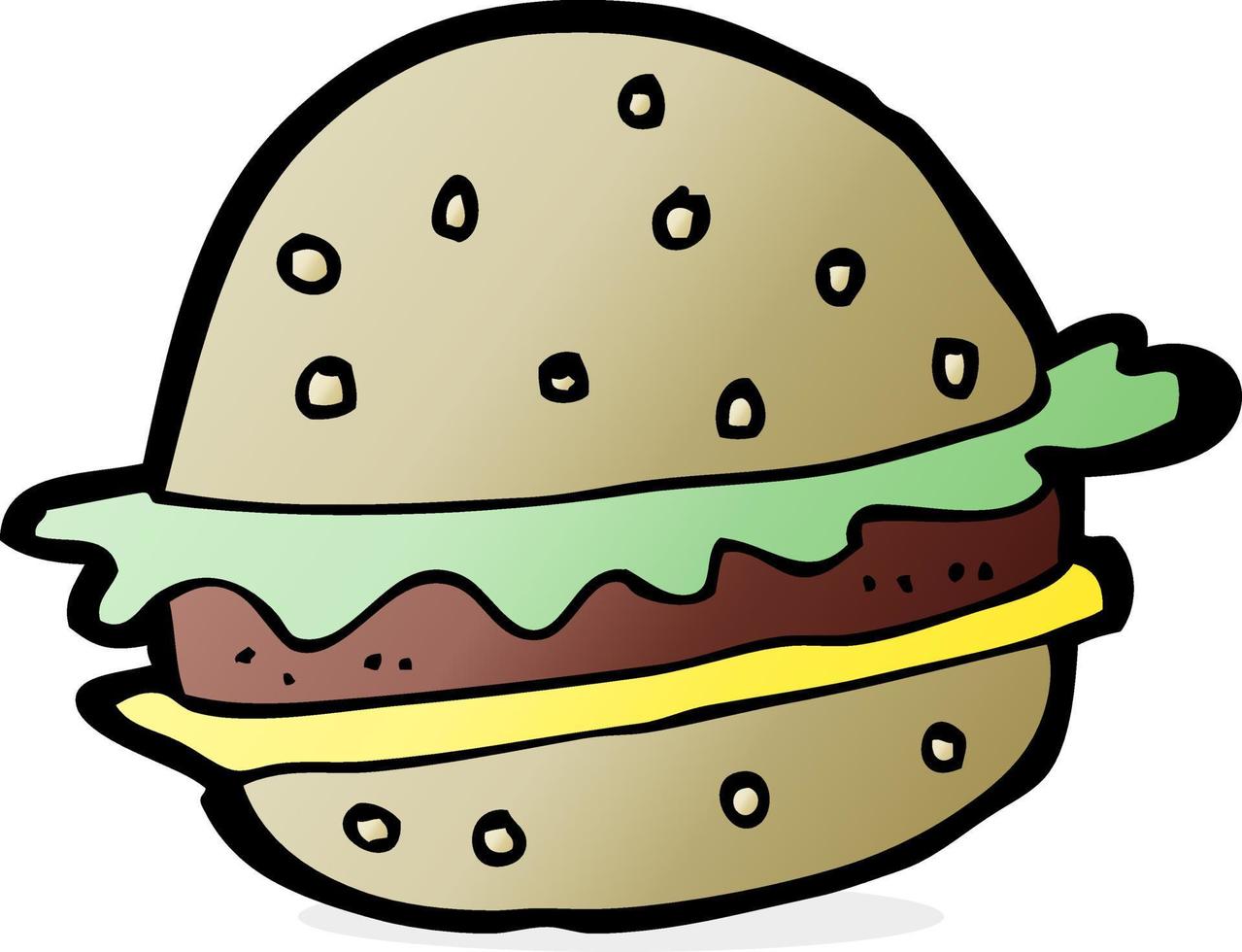 Gekritzel-Cartoon-Hamburger vektor