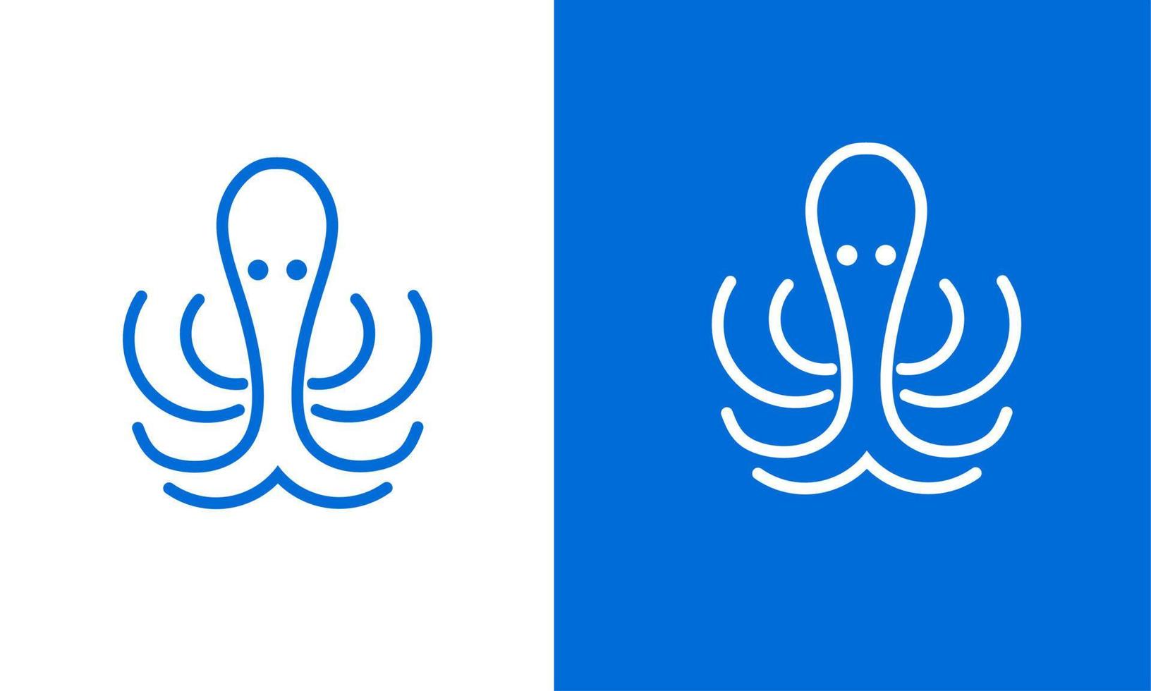 illustration vektor grafisk av mall logotyp ikon enkel bläckfisk mono linje