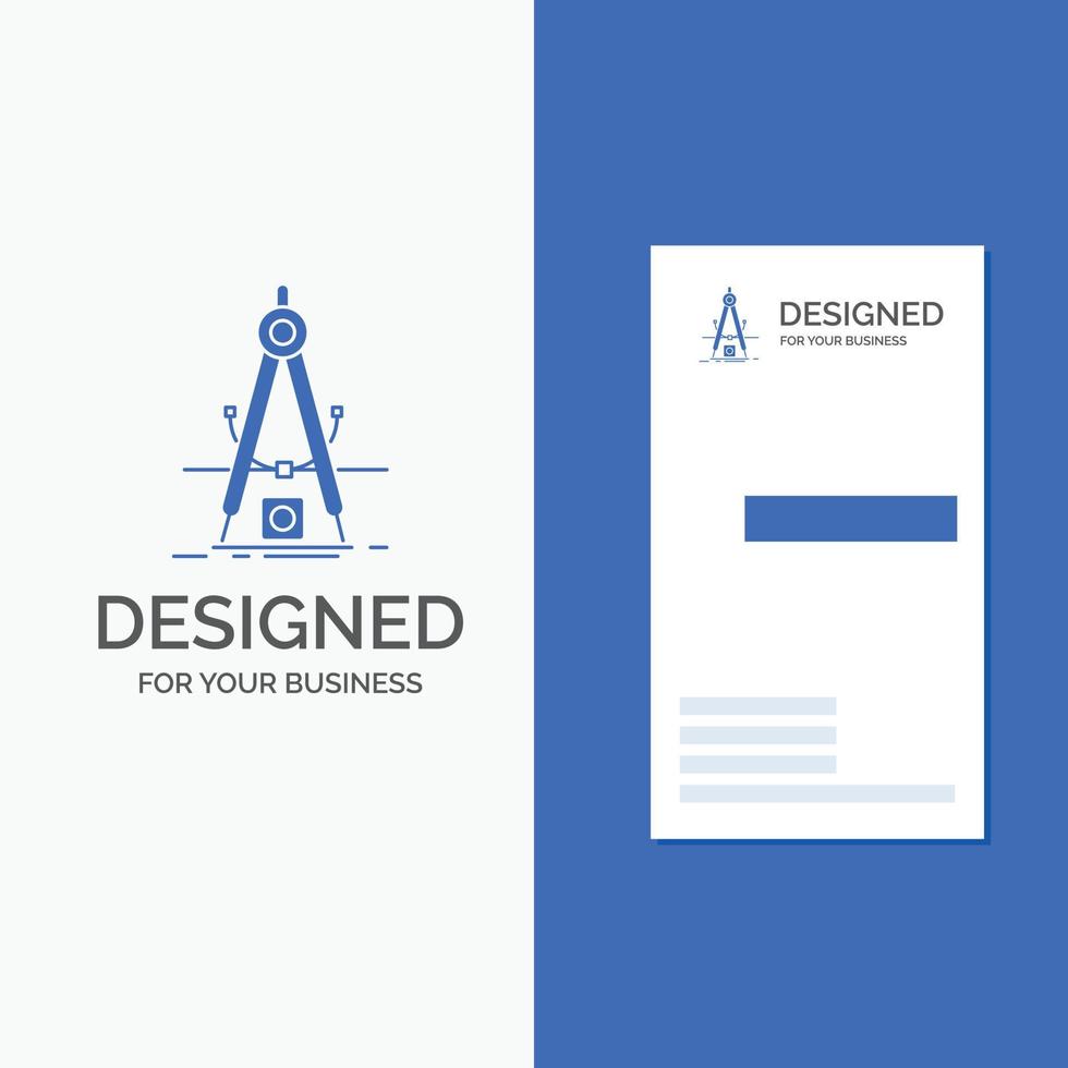 företag logotyp för design. mäta. produkt. förfining. utveckling. vertikal blå företag .besöker kort mall. vektor