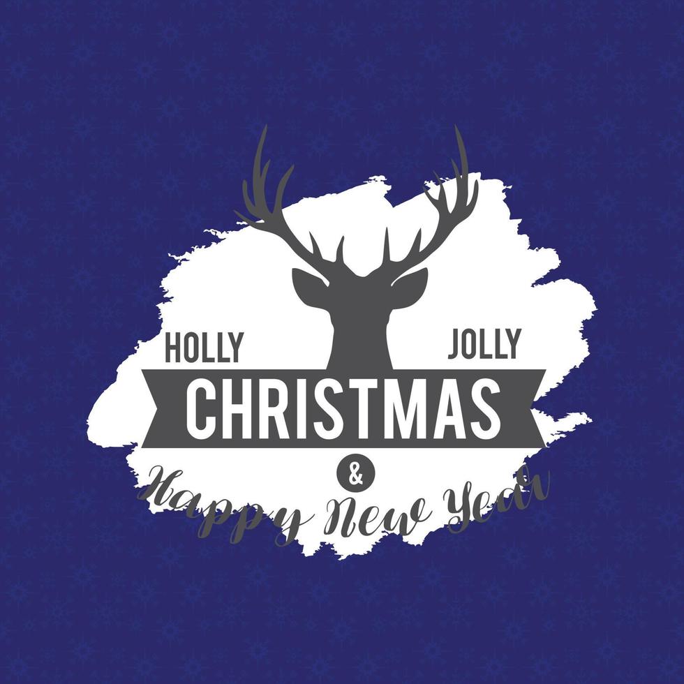 Holly Jolly Christmas Rentier Hintergrund vektor