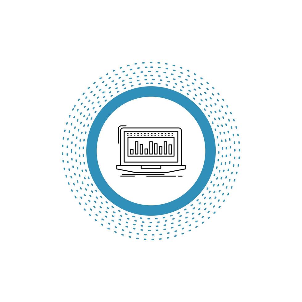 data. finansiell. index. övervakning. stock linje ikon. vektor isolerat illustration