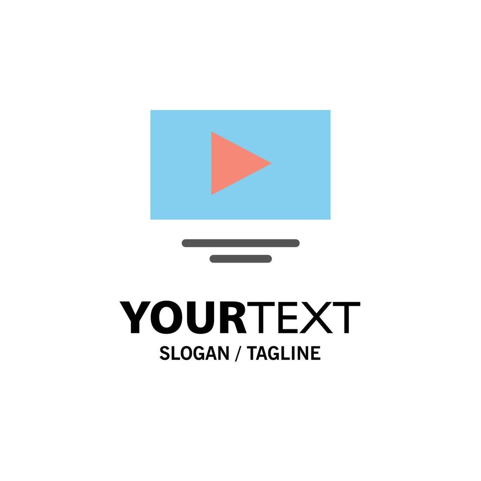 video spela Youtube företag logotyp mall platt Färg vektor