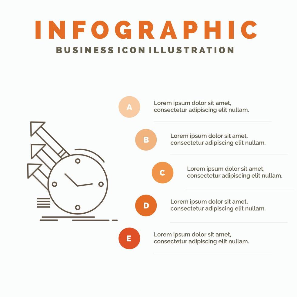 upptäckt. inspektion. av. regelbundenheter. forskning infographics mall för hemsida och presentation. linje grå ikon med orange infographic stil vektor illustration