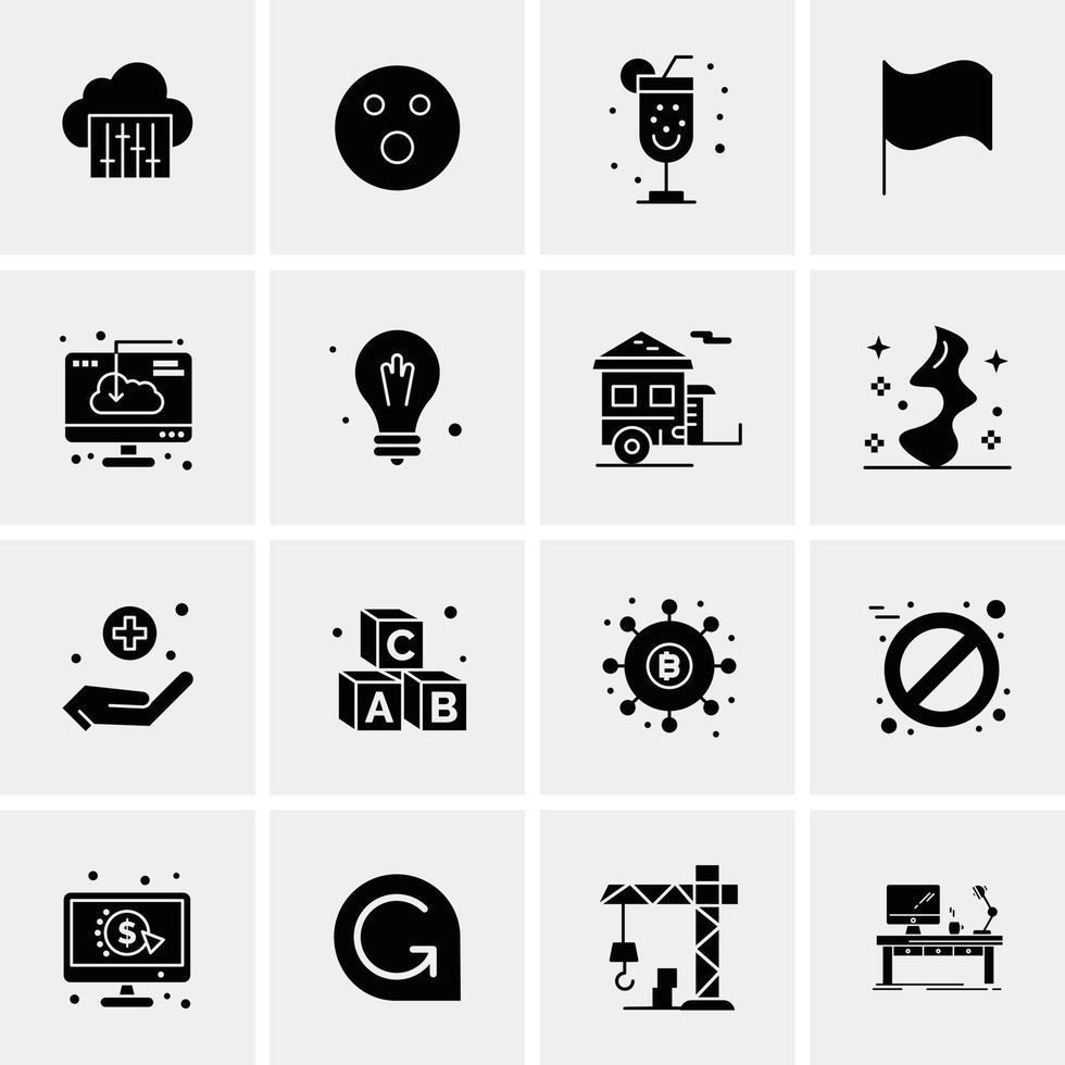 16 universelle Business-Icons Vektor kreative Icon-Illustration zur Verwendung in Web- und mobilen Projekten