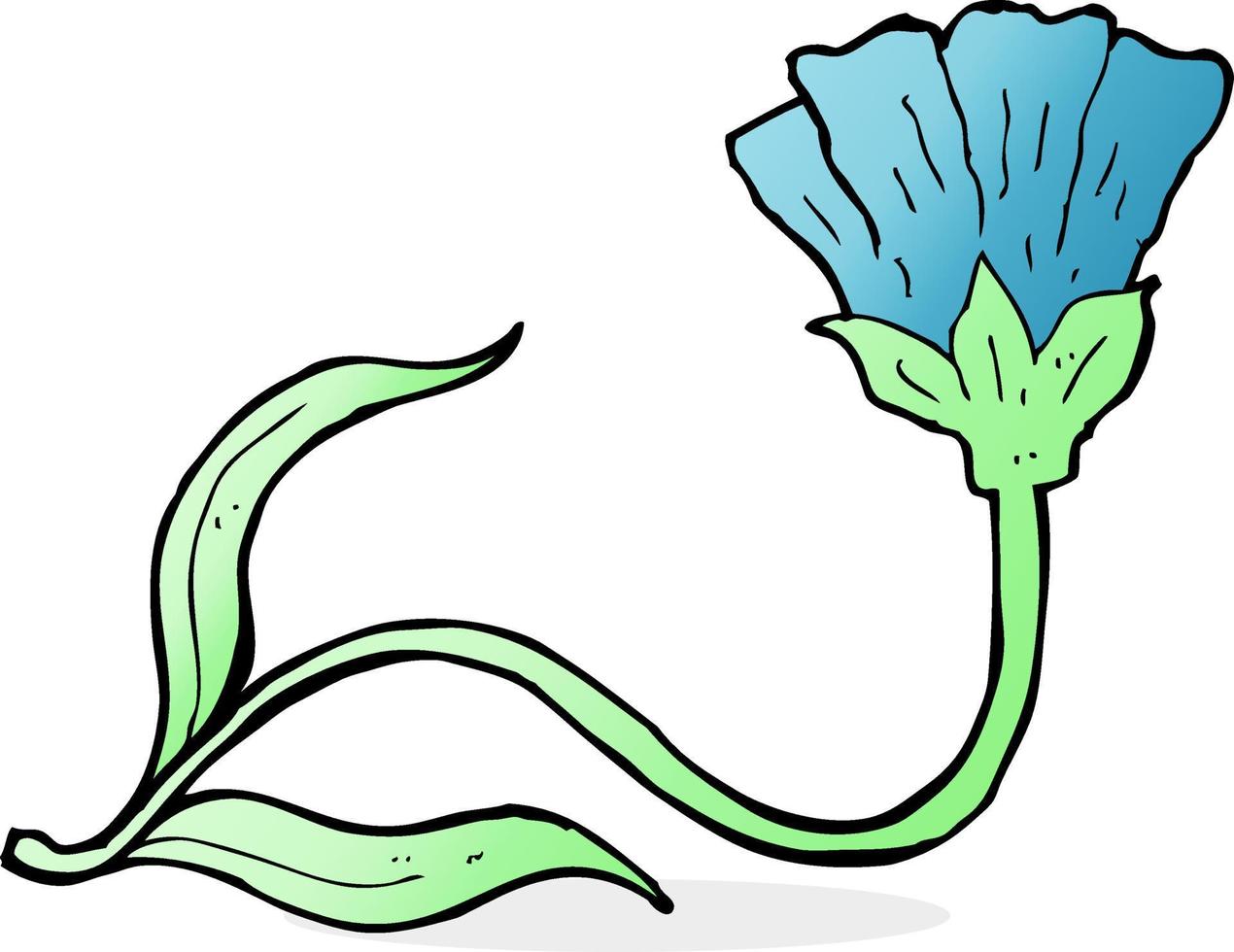 klotter tecknad serie blomma vektor