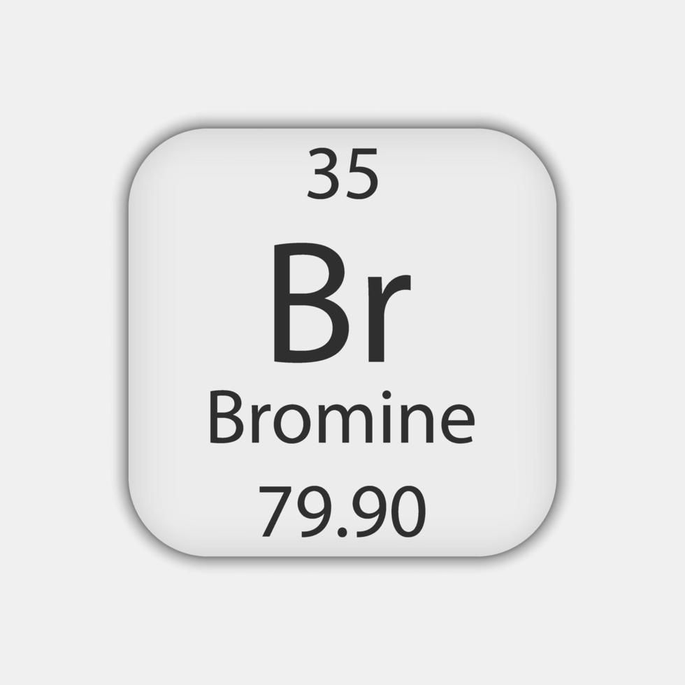 Brom-Symbol. chemisches Element des Periodensystems. Vektor-Illustration. vektor