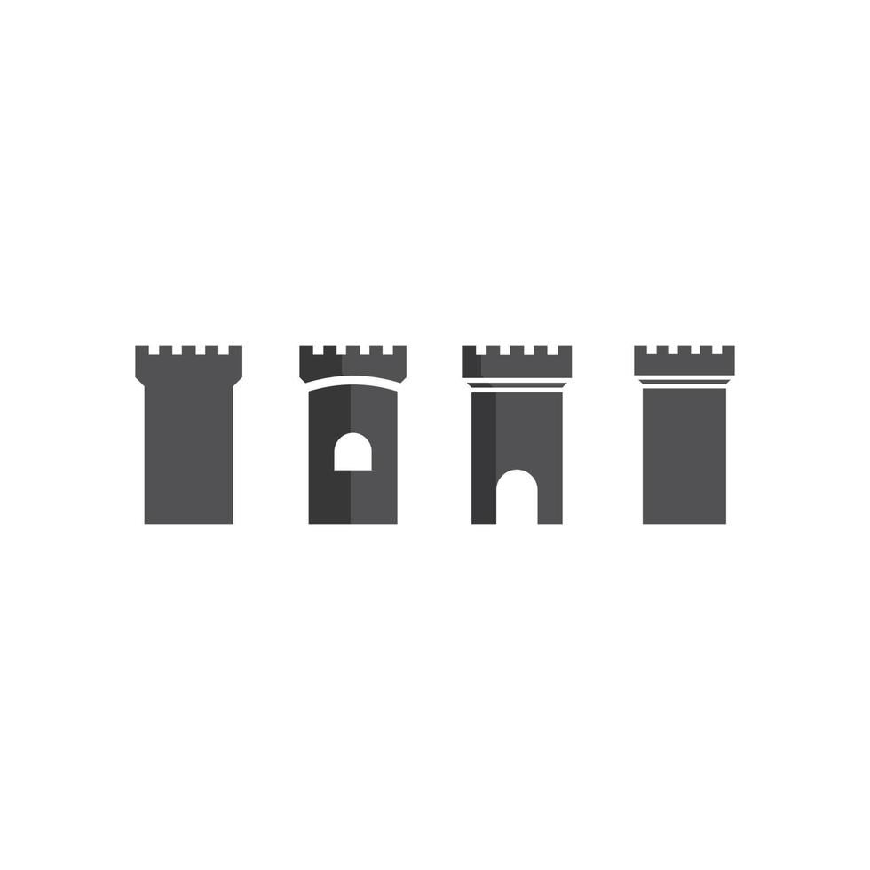 Schloss Gebäude Vektor Illustration Symbol Vorlage