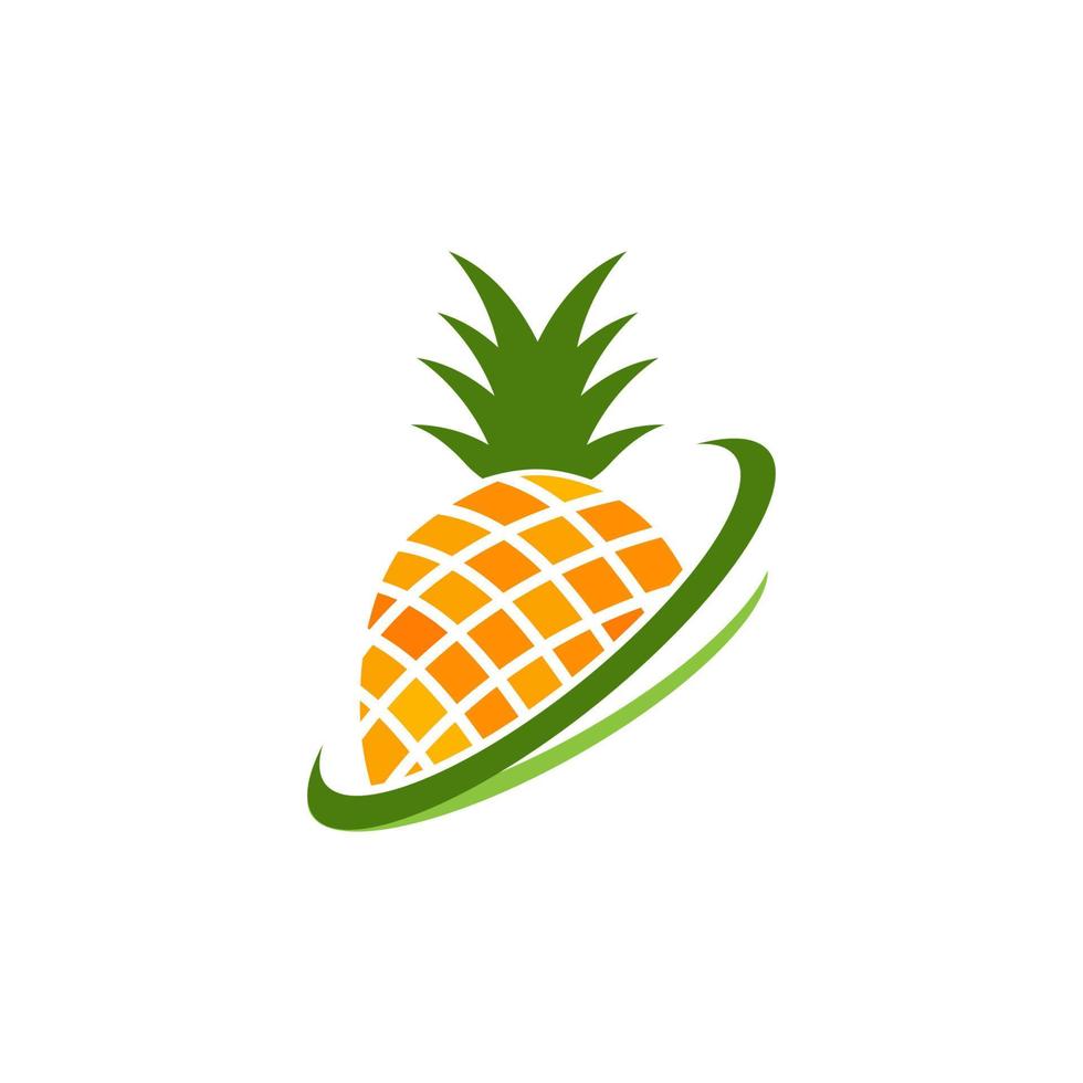 ananas frukt ikon mall vektor illustration