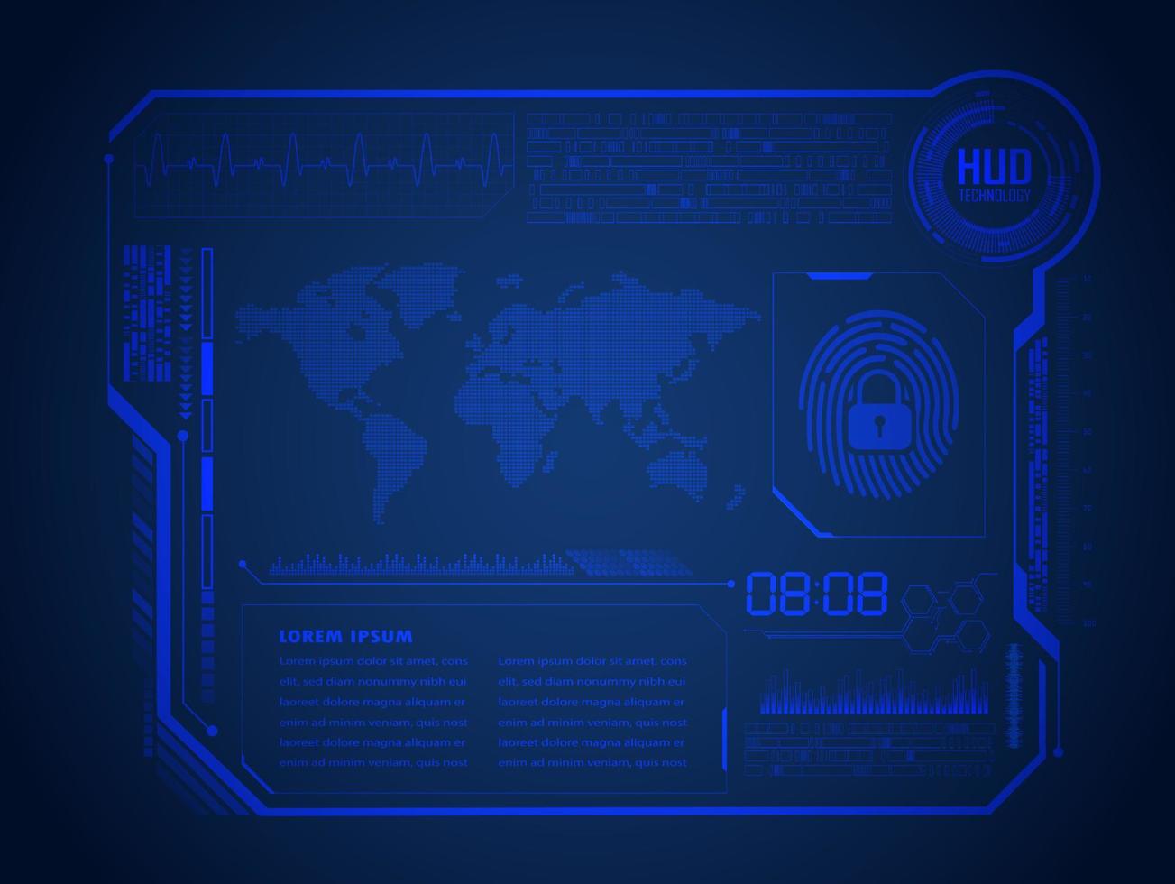 modern hud teknologi bakgrund vektor