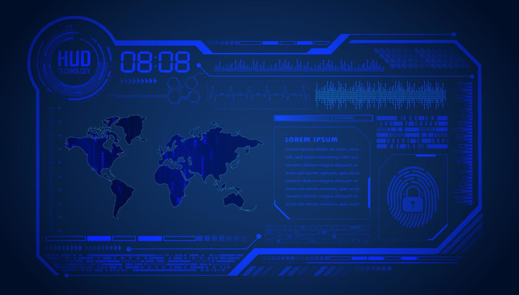 moderner hud-technologiehintergrund vektor