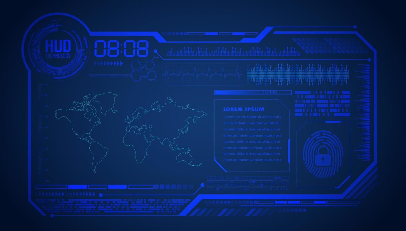 modern hud teknologi bakgrund vektor