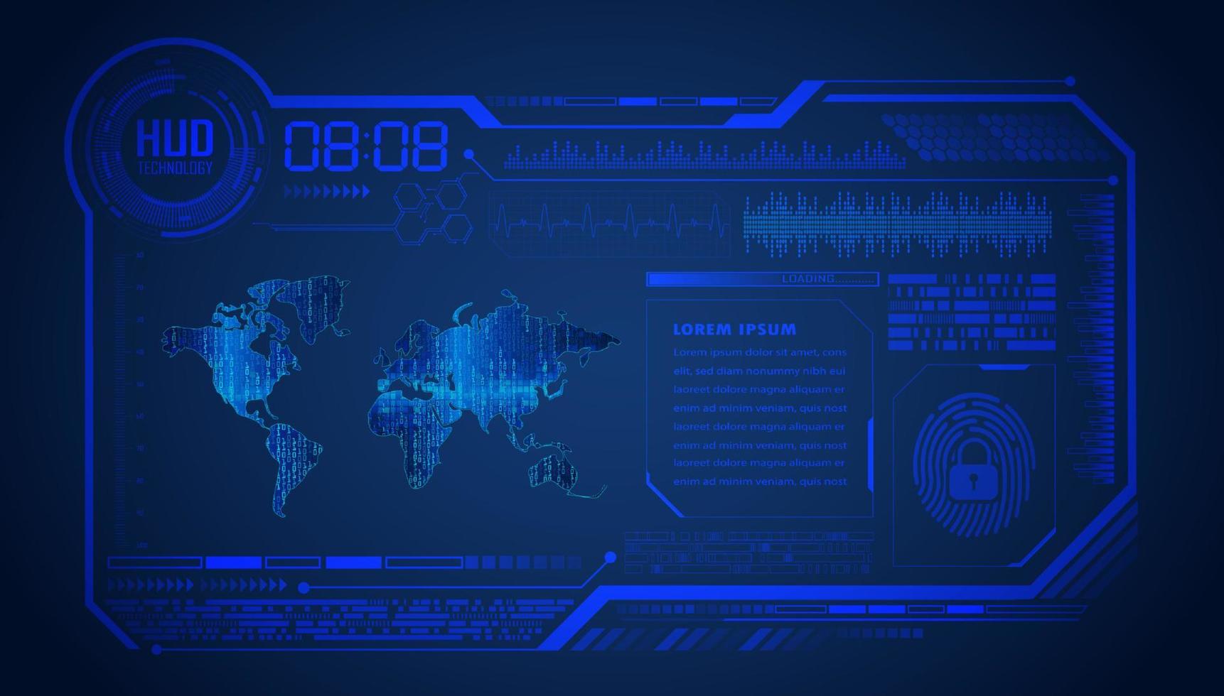 modern hud teknologi bakgrund vektor