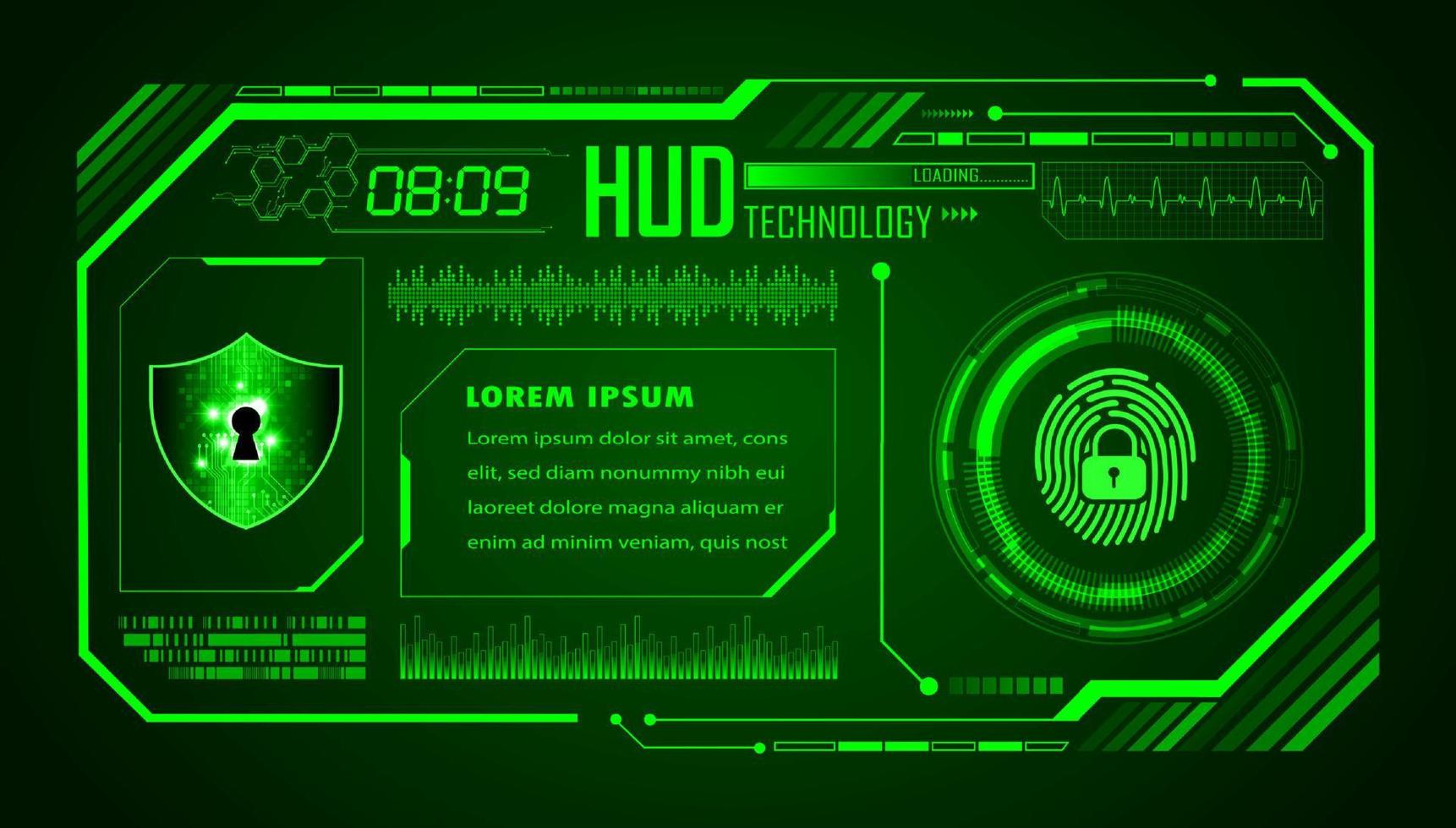 modern hud teknologi bakgrund vektor