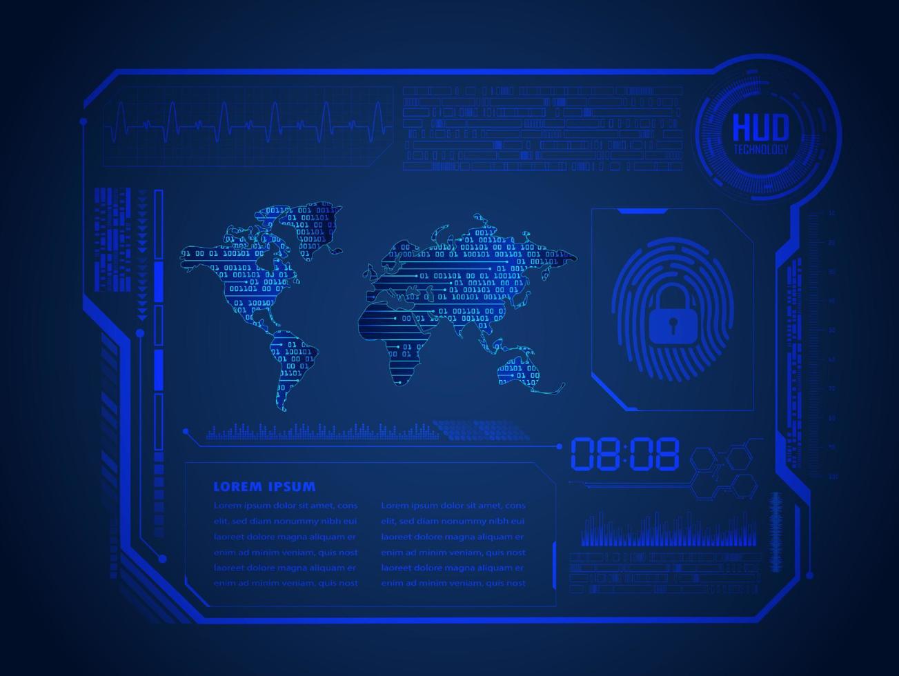 modern hud teknologi bakgrund vektor