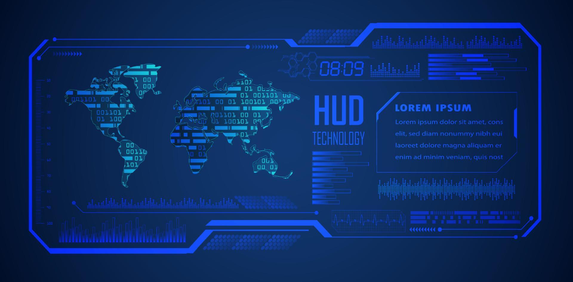 modern hud teknologi bakgrund vektor