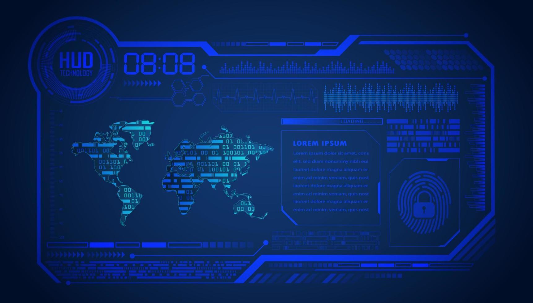 modern hud teknologi bakgrund vektor