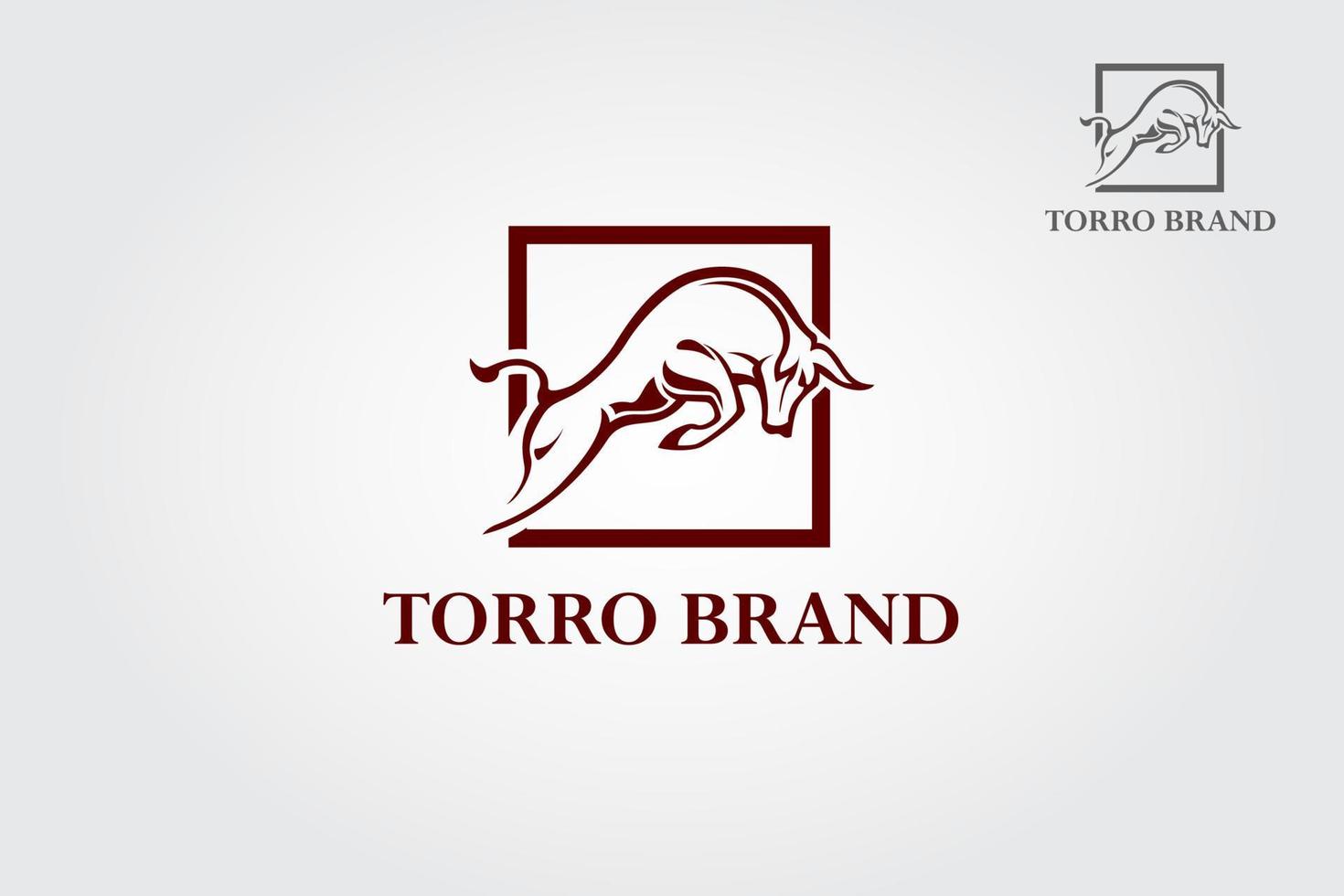 Torro-Markenlogo-Vorlage für Ihr Unternehmen. vektor