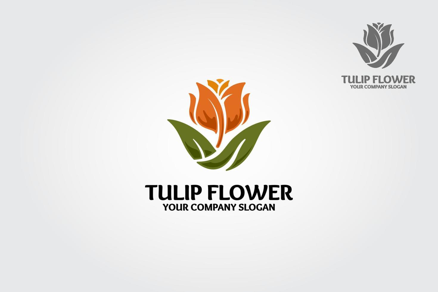 Tulpenblumen-Vektor-Logo-Vorlage. Dieses Logo wurde mit Blick auf Blumendesigner, Floristen, Hochzeitskoordinatoren und ähnliche Unternehmen entworfen und ist modern, zeitgemäß und zurückhaltend. vektor