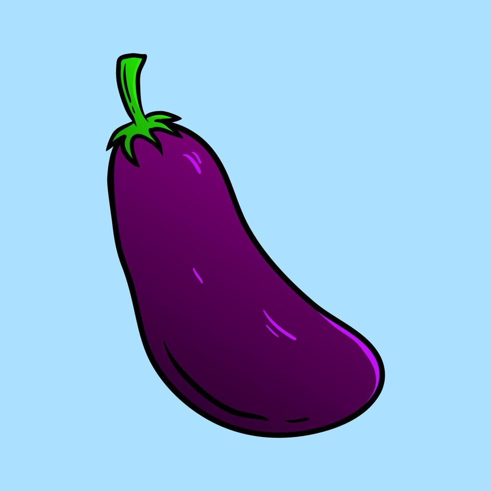 aubergine vegetabiliska vektorillustration vektor