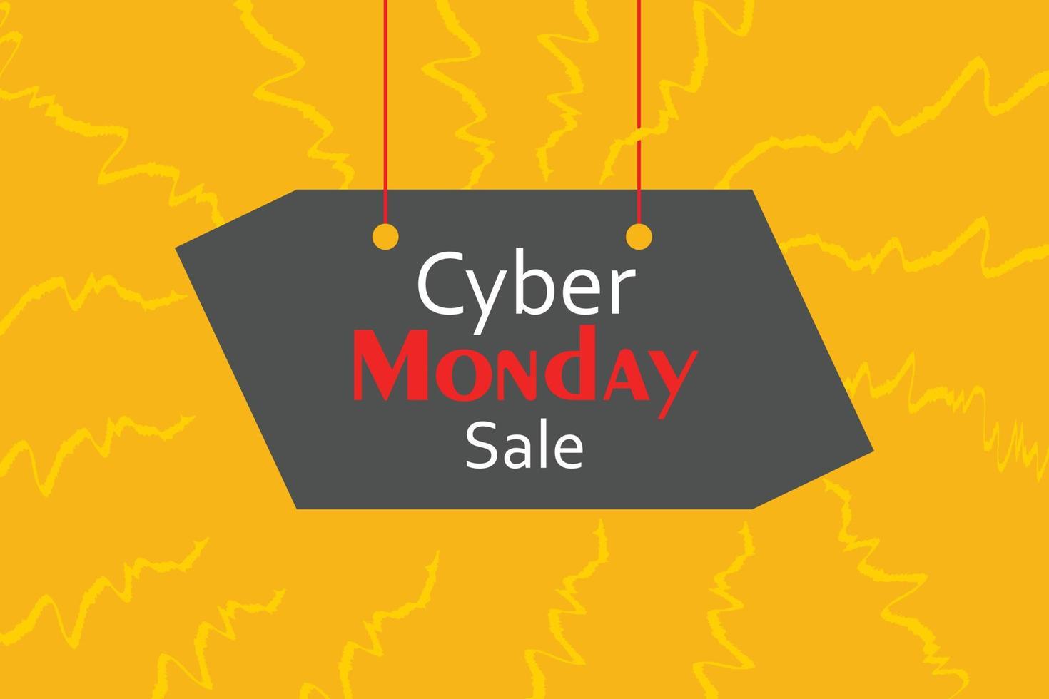 Cyber-Monday-Verkaufsplakat. Werbebanner für Rabattaktionen. cyber montag texturiert. Vektor-Business-Illustration. Cyber-Montag-Vektor-Illustration. Banner-Layout-Design für den Cyber-Montag-Verkauf vektor