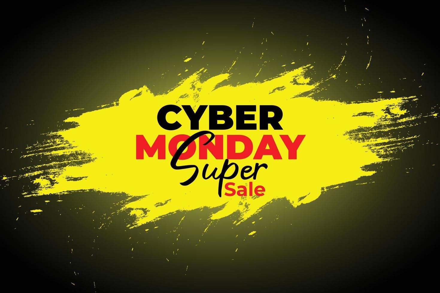 Cyber-Monday-Verkaufsplakat. Werbebanner für Rabattaktionen. cyber montag texturiert. Vektor-Business-Illustration. Cyber-Montag-Vektor-Illustration. Banner-Layout-Design für den Cyber-Montag-Verkauf vektor