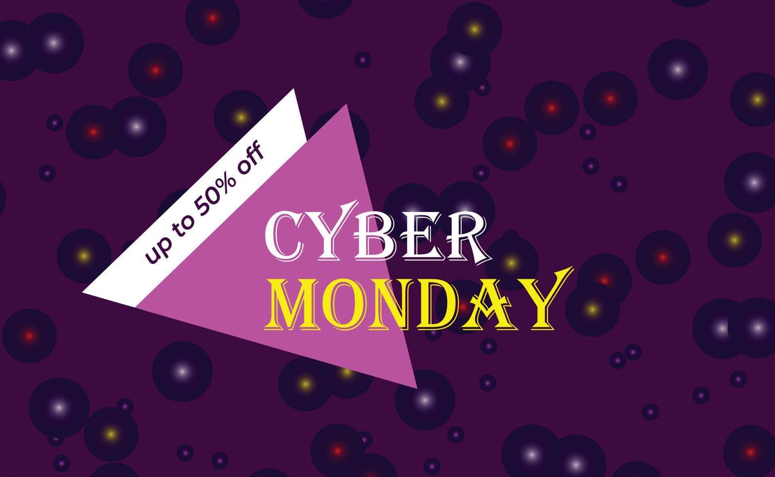 Cyber-Monday-Verkaufsplakat. Werbebanner für Rabattaktionen. cyber montag texturiert. Vektor-Business-Illustration. Cyber-Montag-Vektor-Illustration. Banner-Layout-Design für den Cyber-Montag-Verkauf vektor