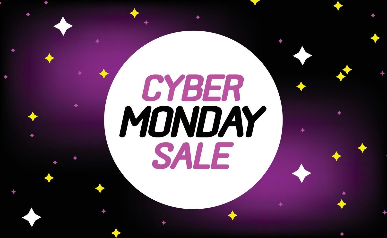 Cyber-Monday-Verkaufsplakat. Werbebanner für Rabattaktionen. cyber montag texturiert. Vektor-Business-Illustration. Cyber-Montag-Vektor-Illustration. Banner-Layout-Design für den Cyber-Montag-Verkauf vektor